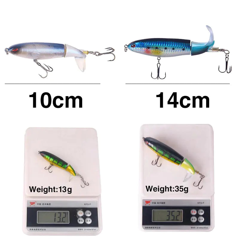 Topwater Fishing Lure Swivel Tail