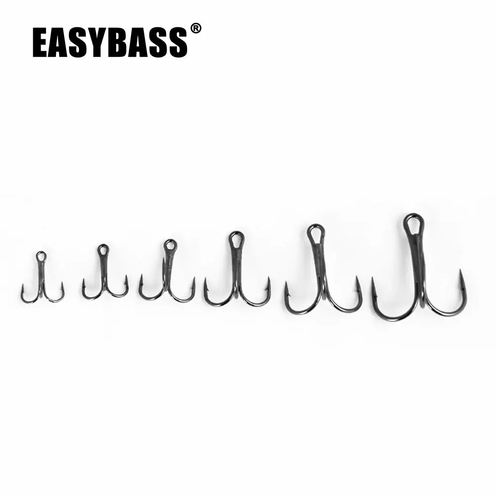 Carbon Steel Treble Hooks for Fishing Lures (1-10 Pack)