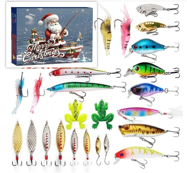 Christmas Countdown Fishing Tackle Set (One Set)