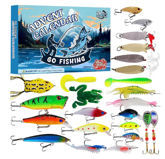 Christmas Countdown Fishing Tackle Set (One Set)